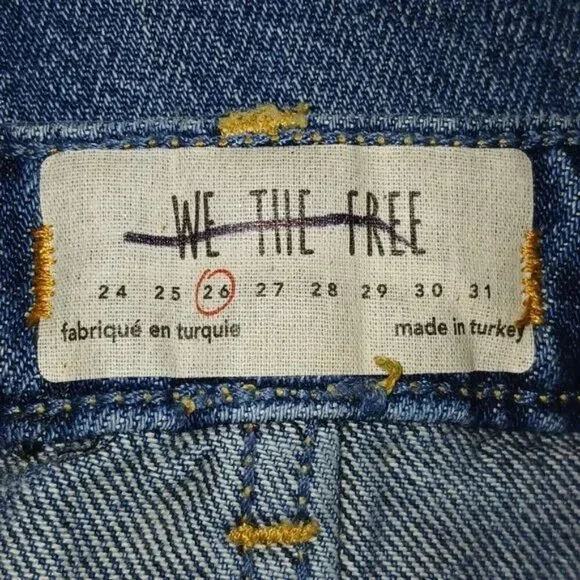 Free People Harvey Blue Distressed Mini Skirt - Picture 6 of 8